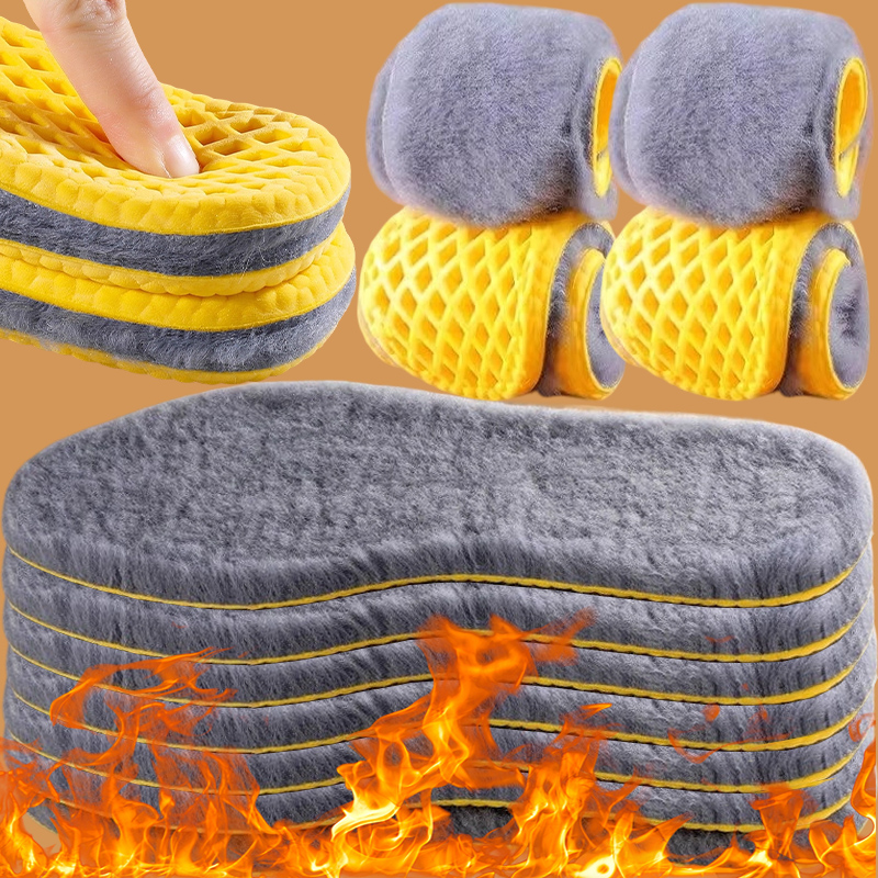 2025 мягкие кашемировые стельки для зимних ботинок, зимние теплые плюшевые стельки для женщин и мужчин, утепленные термоподушечки для обуви, спортивные вставки с подогревом