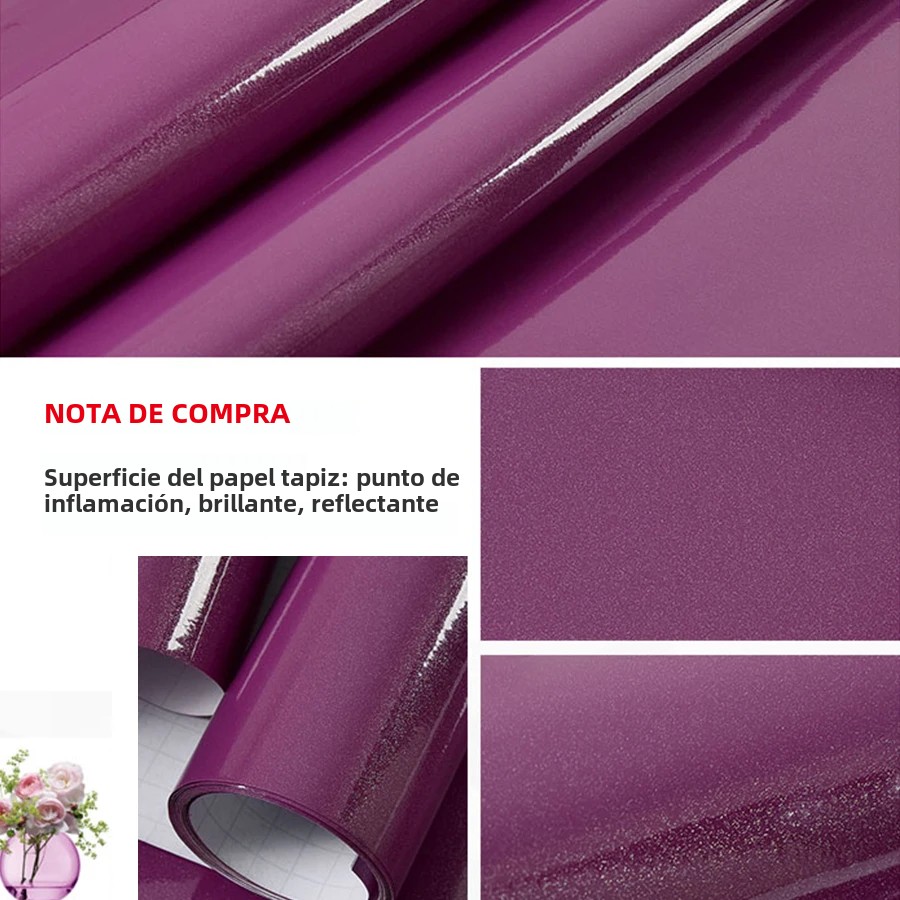 Papel para pared autoadhesivo de PVC, con película decorativa en color blanco perla, papel tapiz impermeable para armarios de cocina y renovación de muebles