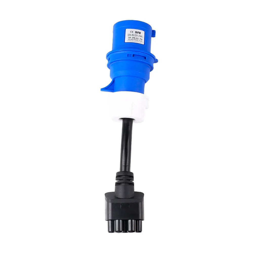 IPENGEN Para Tesla modelo 3 pinos Adaptador CEE Para Tesla modelo X S Y Gen 2 Ev Carregador Cabo de Extensão Conector 240V Tomada 32A 10 polegadas