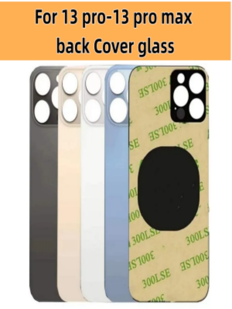 Zurück Glas + 3M kleber Für IPhone 13 Pro-13 Pro Max Zurück Abdeckung Glas Schnelle Ersatz Gehäuse Batterie Abdeckung große Loch Hinten Glas