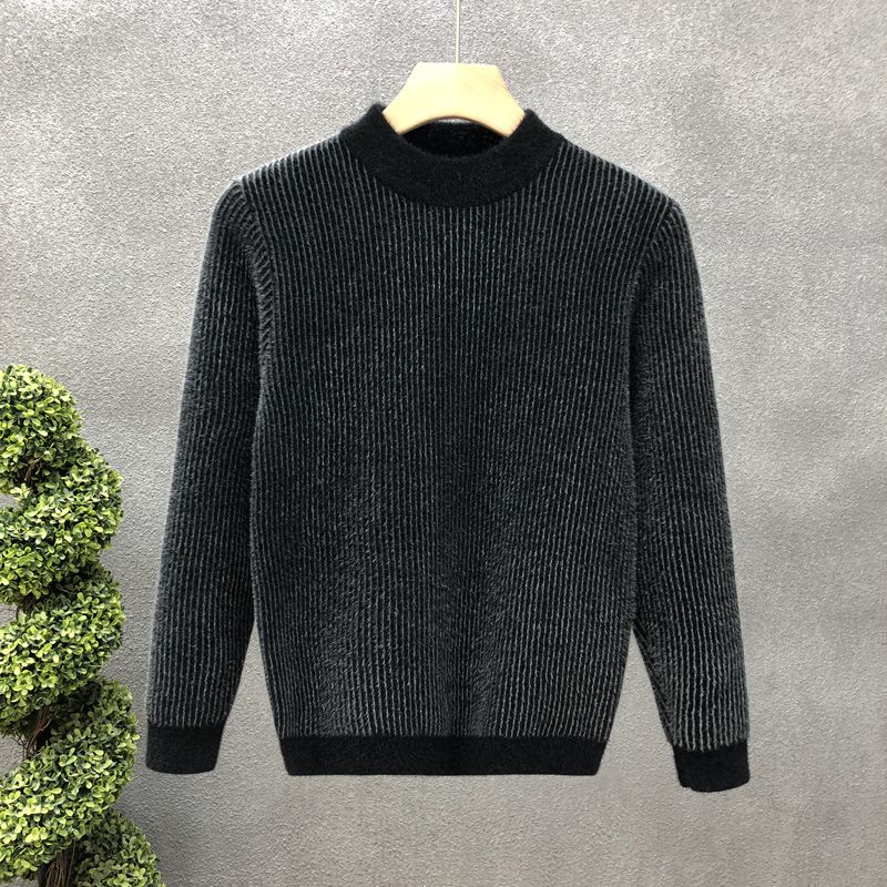 Korean Fashion Pullover Männer Herbst Neue Feste O Neck Strickwaren Streetwear Männliche Kleidung Lose Gestrickte Pullover