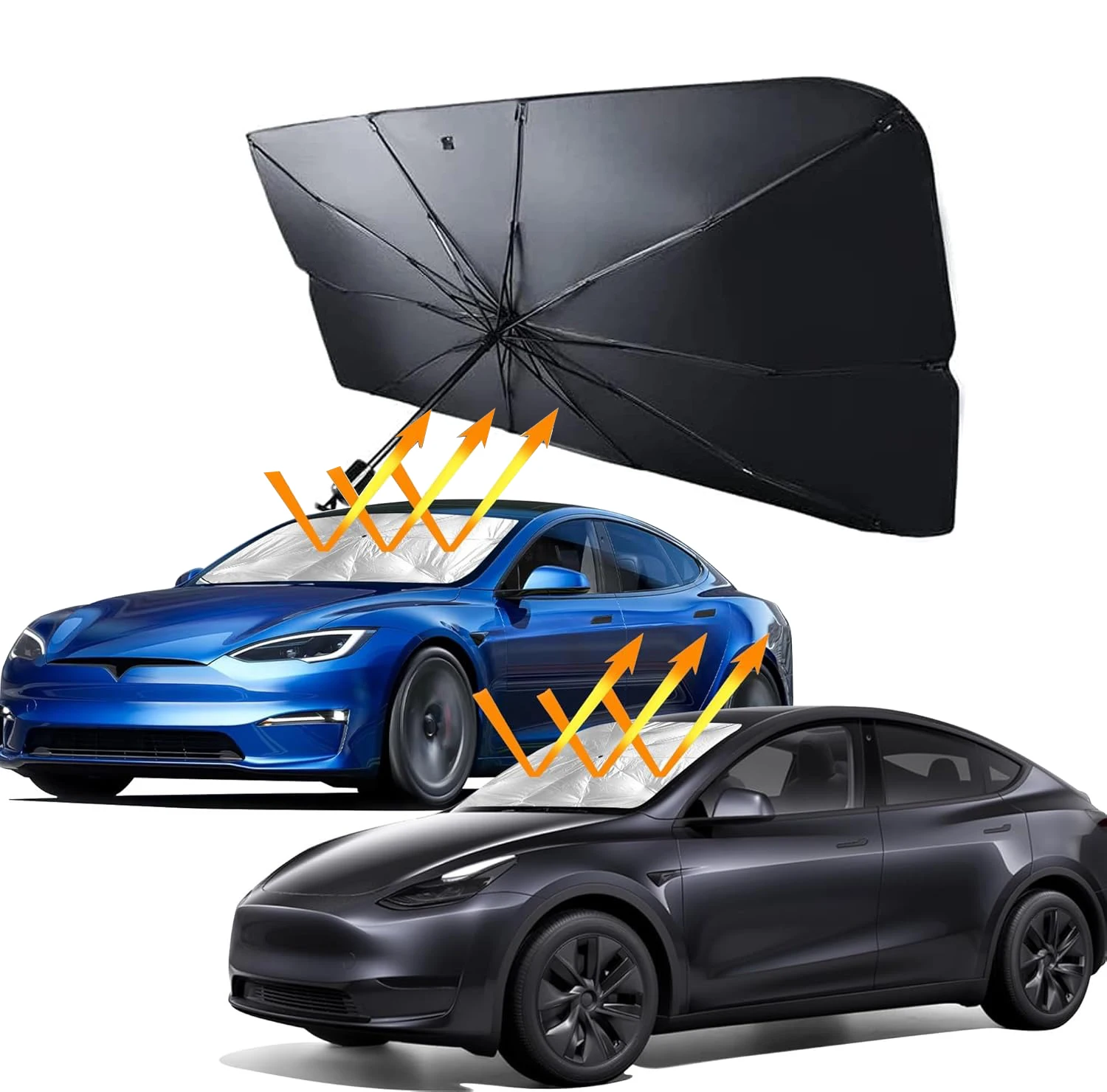 Car Sunshade Umbrella For Auto Shading Car Sun Shade Protector Parasol Summer Sun Interior Windshield Protection Accessories