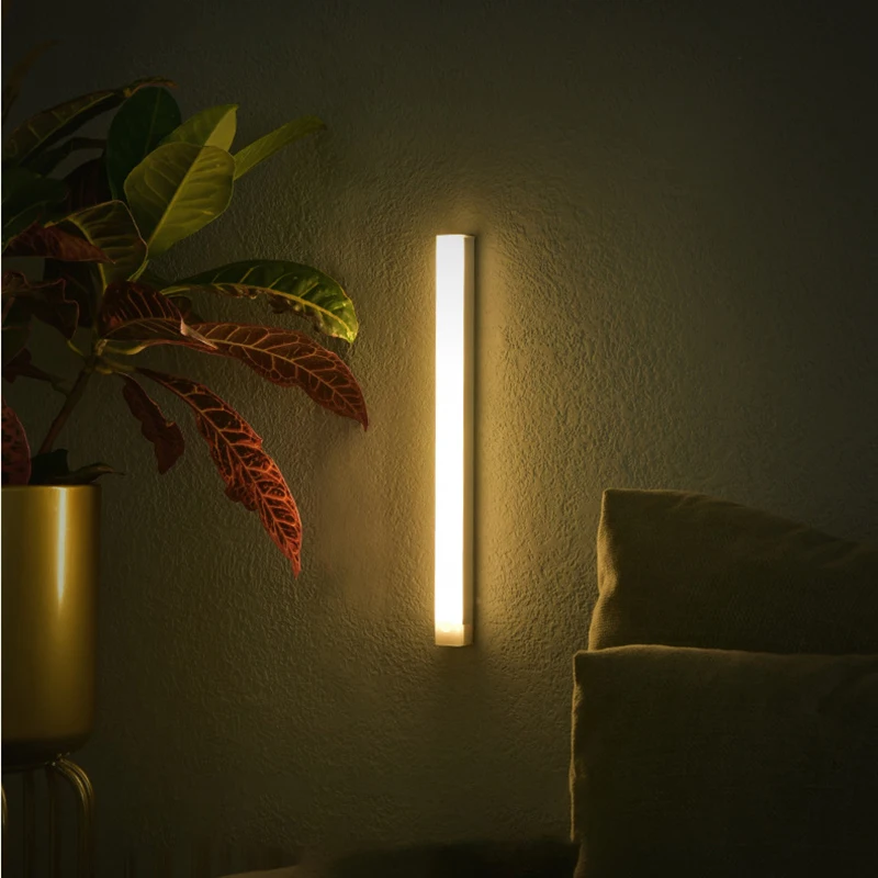Luci notturne a LED senza fili Luci con sensore di movimento Armadio Cucina Luci notturne Camera da letto Rivelatore Luce Armadietto Scala Retroilluminato