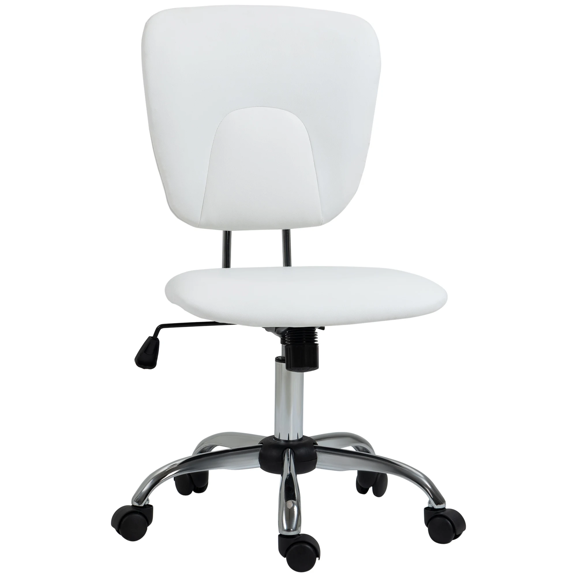 Sedia da ufficio Vinsetto regolabile in altezza inclinabile 50x54x87,5-96,5 cm Bianca