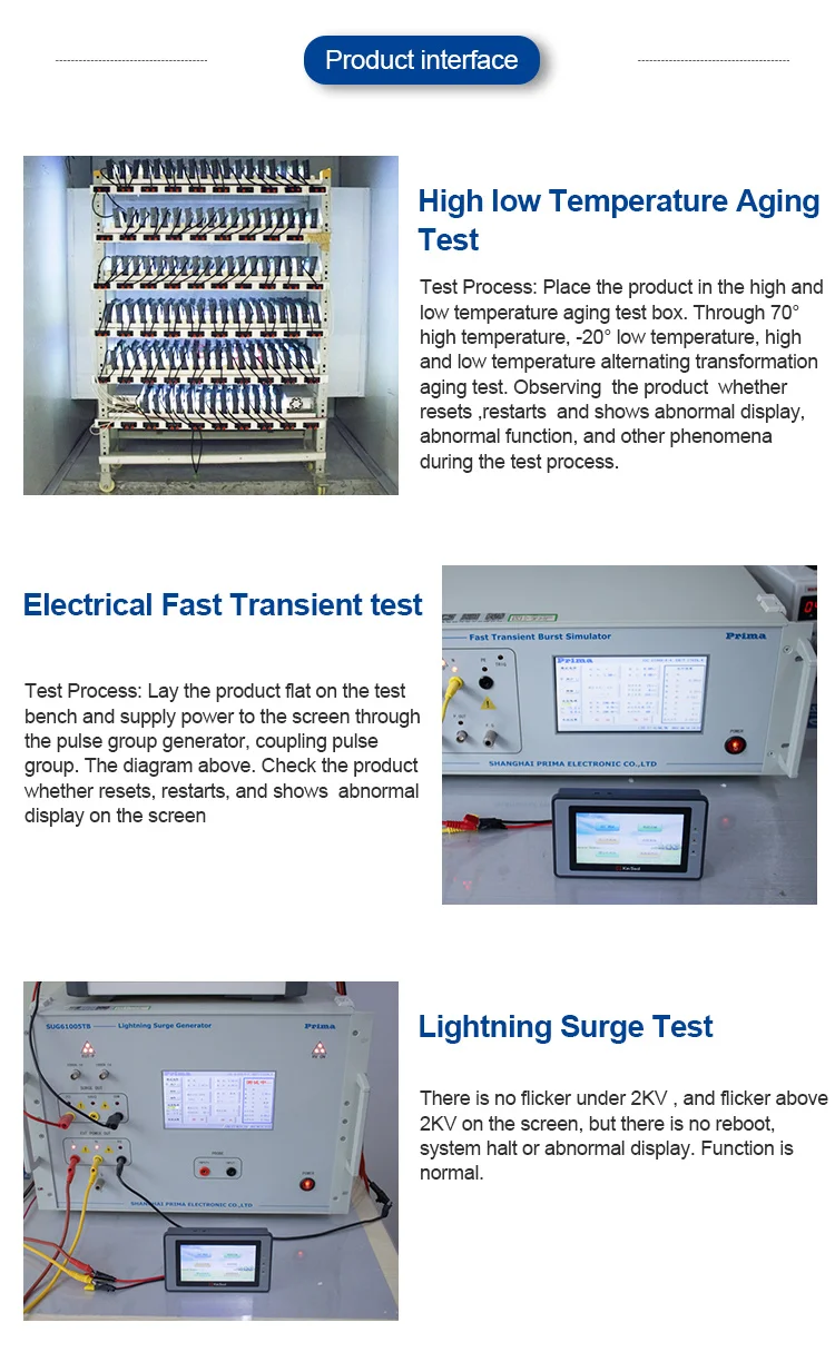 Huaqingjun 4.3" TFT LCD Touch Screen RS485/232/422 Comunicação DC10-30V HMI para PLC