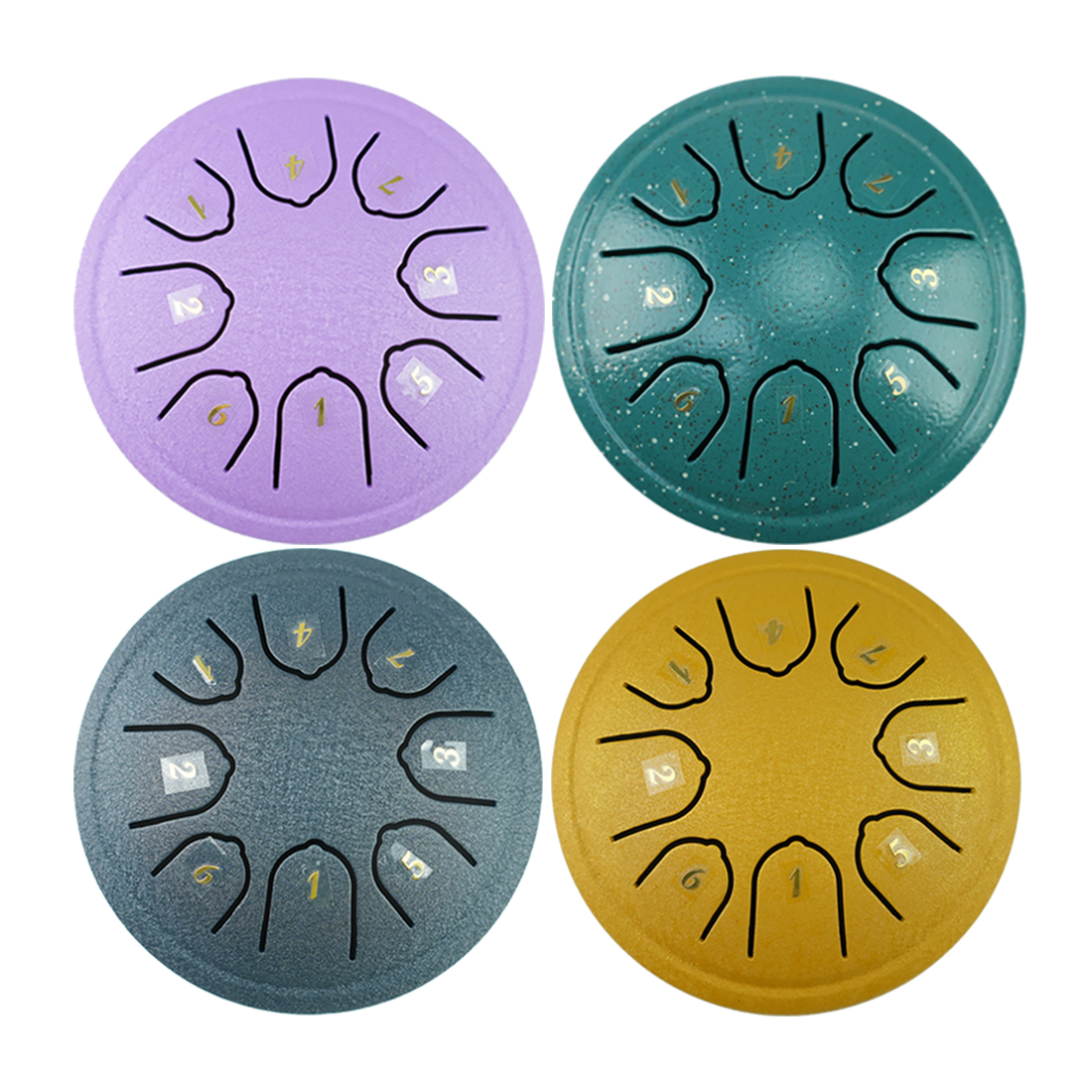 ドラム付き鋼の金メッキドラム,ミニドラム,ドラム,スティック,音楽,改ざん防止用,4.5インチ,8トーン