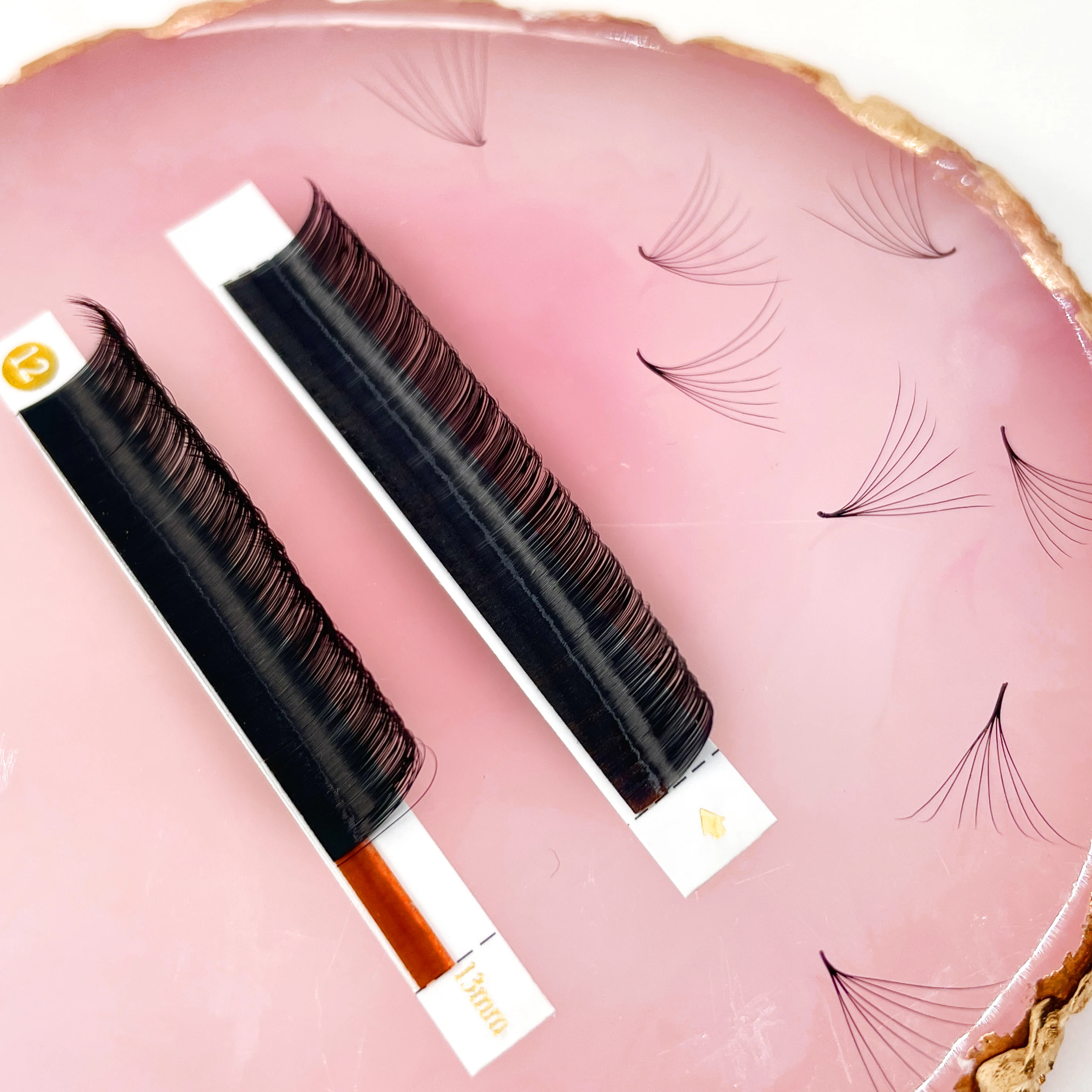 ARTSTAR 12Rows/tray False Eyelashes  J B Curl  6-20mm   Eyelashes Extensions  Matte Black Lashes Makeup tool