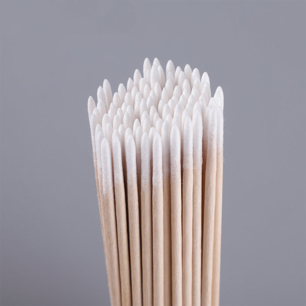 100/200/500PCS Remove Overflow Glue Nail Cotton Swab 10cm Nail Gel Polish Remove Wood Cotton Swab Detail Correcter Manicure Tool