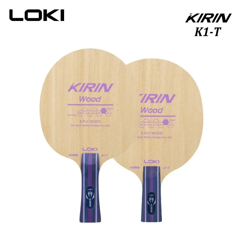 Lâmina de tênis de mesa loki original kirin K1-T 5ply madeira ping pong racksts série kirin lâmina fl raquetes de madeira pura