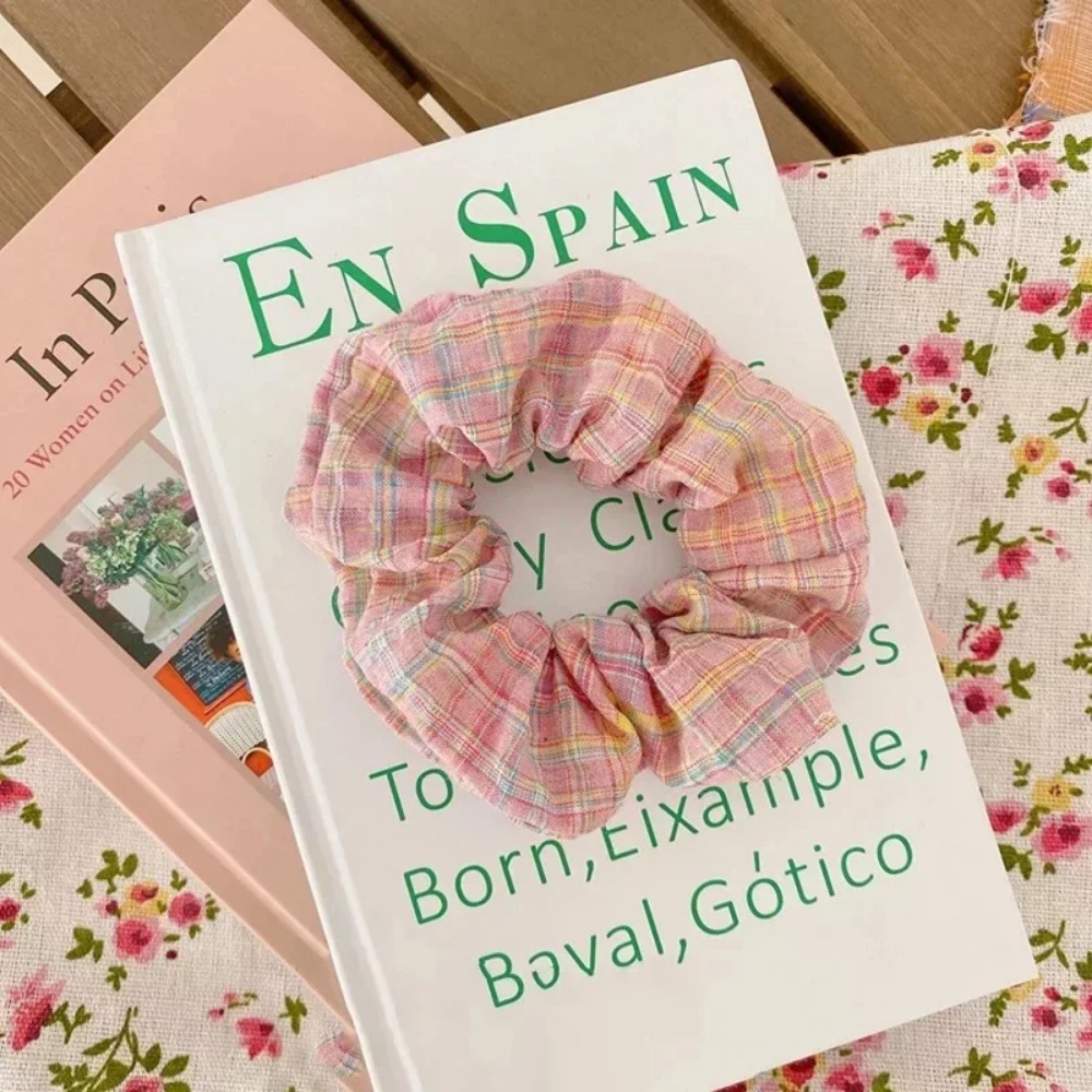 10 petites bandes de cheveux fraîches à carreaux sélectionnées au hasard, attaches en tissu à la mode, ceintures de cheveux et couvre-chef mignons pour les filles de la forêt