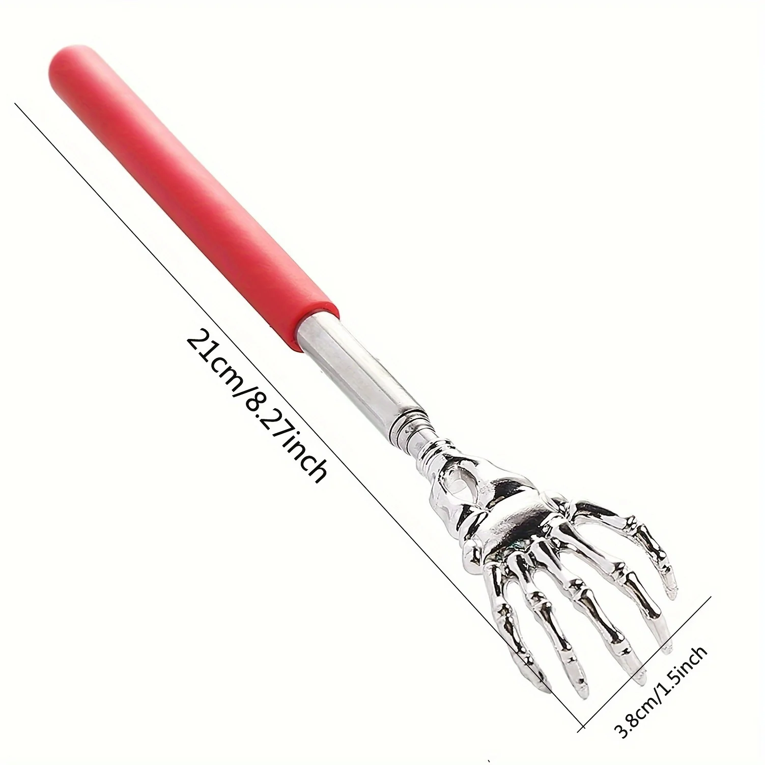 Rascador de espalda telescópico portátil - Acero inoxidable, extensible 8,3-22,8" con mango de agarre cómodo - Ideal para personas mayores y picazón