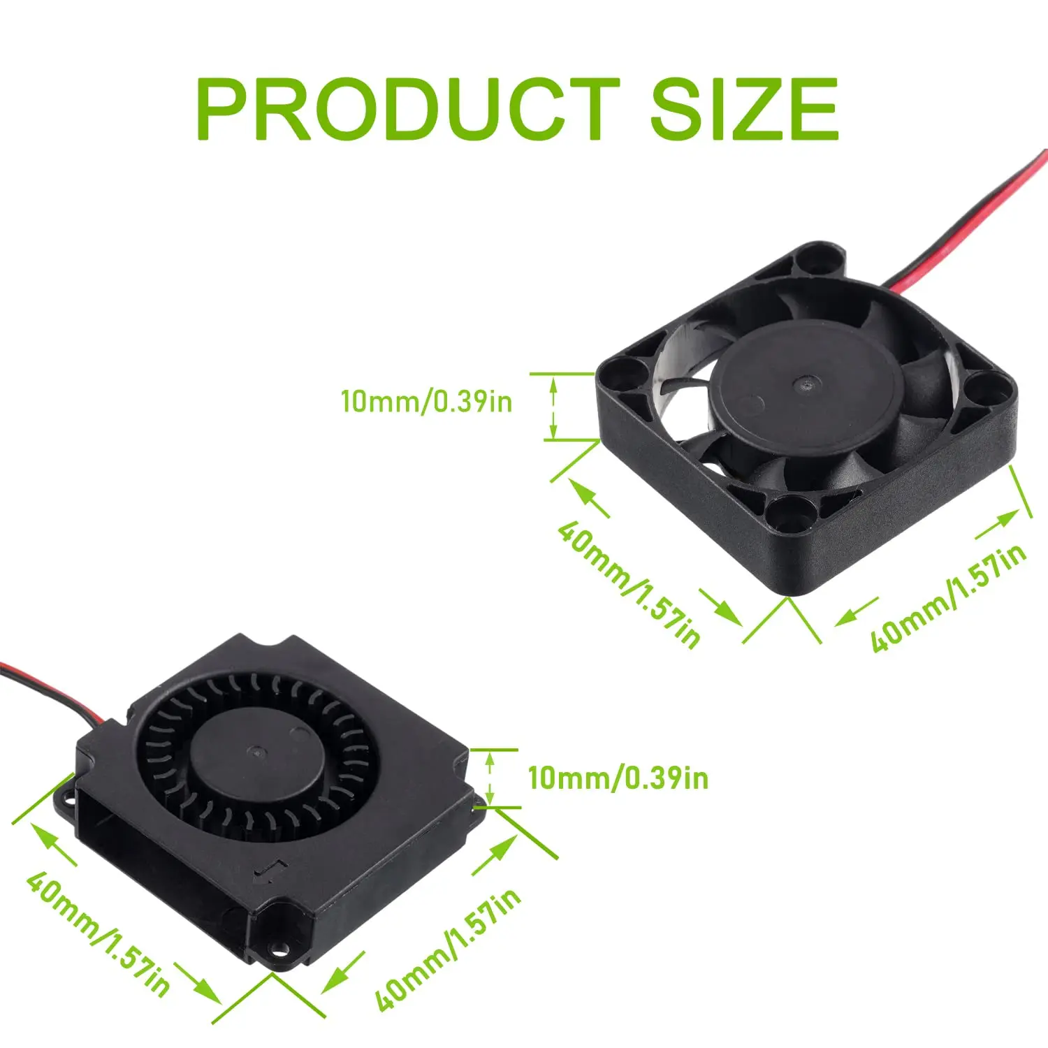 CREALITY Original 4010 Fans DC 24V Extruder Hot End Fan and DC 24V Turbo Fan for Creality Ender 3 / Ender 3 Pro 3D Printer