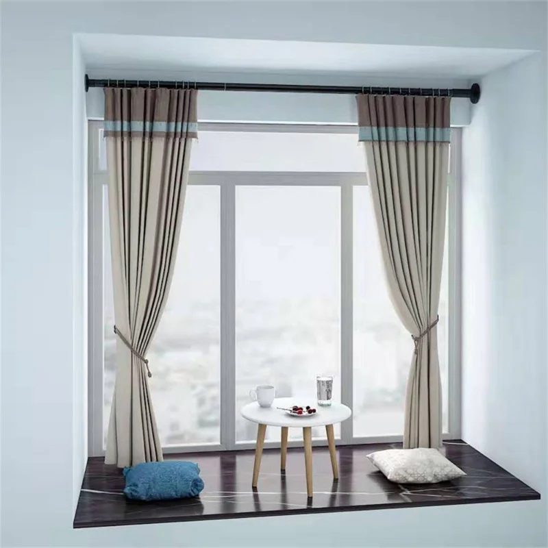 Extensível telescópica cortina haste ferroviário guarda-roupa armário roupas toalha pendurado pólo banheiro chuveiro cabide barra de toalha