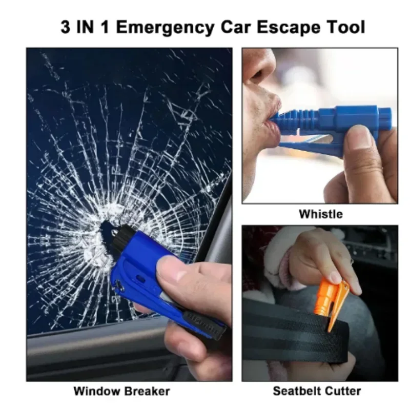 Martelo de segurança do carro mini carro com um martelo de escape multifuncional para quebrar o vidro martelo de resgate janela do carro um segundo
