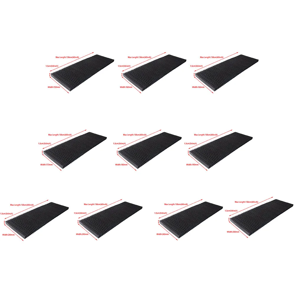 Milling Machine Flexible Protective Flat Accordion Bellows Cover Tool Guard Dust Cloth Flat Accordion Bellows Engraver Machine