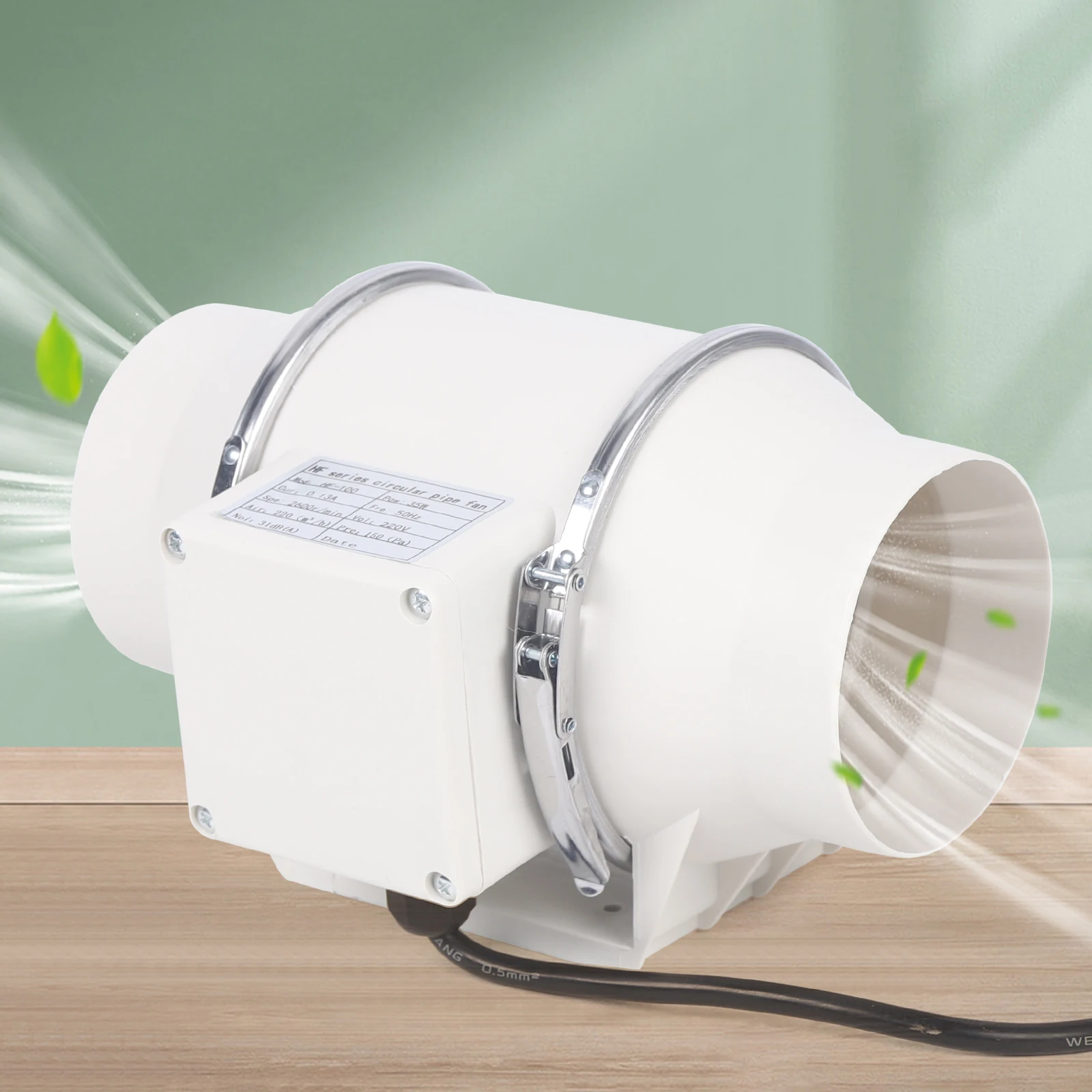 220 V, 35 W, 2600 U/min, Luftkanalventilator, Abluftventilator für Häuser, Küchen, Toiletten, Lagerhäuser usw