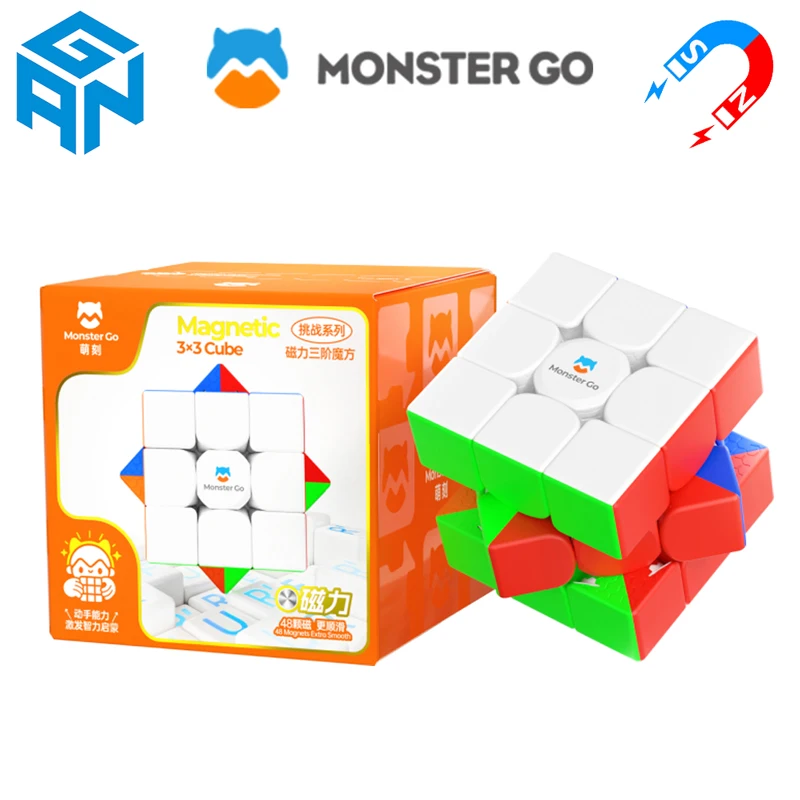 GAN Con Quái Vật Đi MG356 M Từ Khối Lập Phương Rubick Của Cube 3X3X3 Chuyên Nghiệp 3X3 Ma Thuật Ban Đầu cube 3 × 3 Thần Tài Tốc Độ Câu Đố Cho Trẻ Em Đồ Chơi