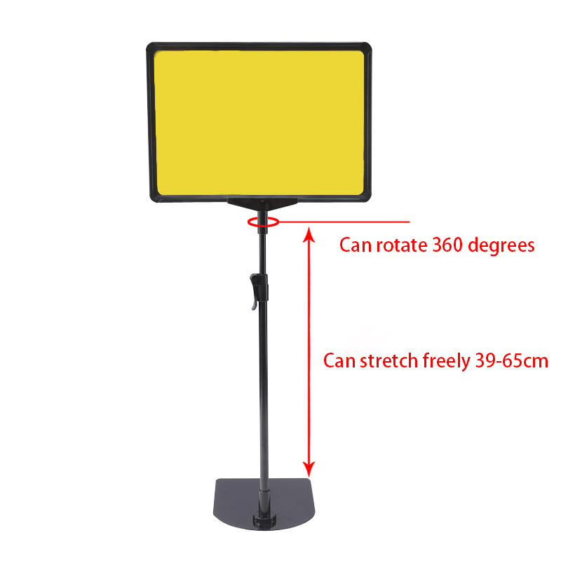 A4 Entrambe la vista orizzontale verticale Altezza regolabile su bifacciale 8,5x11 pollici Espositore per poster da tavolo per cartello da tavolo