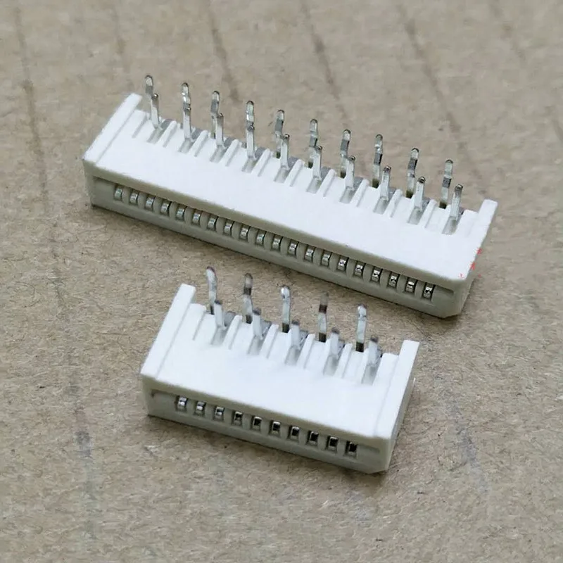 10PCS 1.25mm Pitch Single-sided Contact FFC/FPC Flexible Flat Cable Socket Right-angle Plug/Pin Unlocked FPC Connector