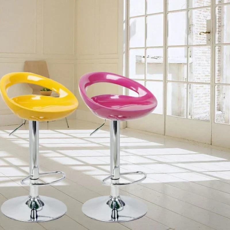 Nordic Modern Minimalist Design เก้าอี้สูงโรงแรมร้านกาแฟร้านอาหารระเบียงปรับหมุนโลหะเฟอร์นิเจอร์บาร์