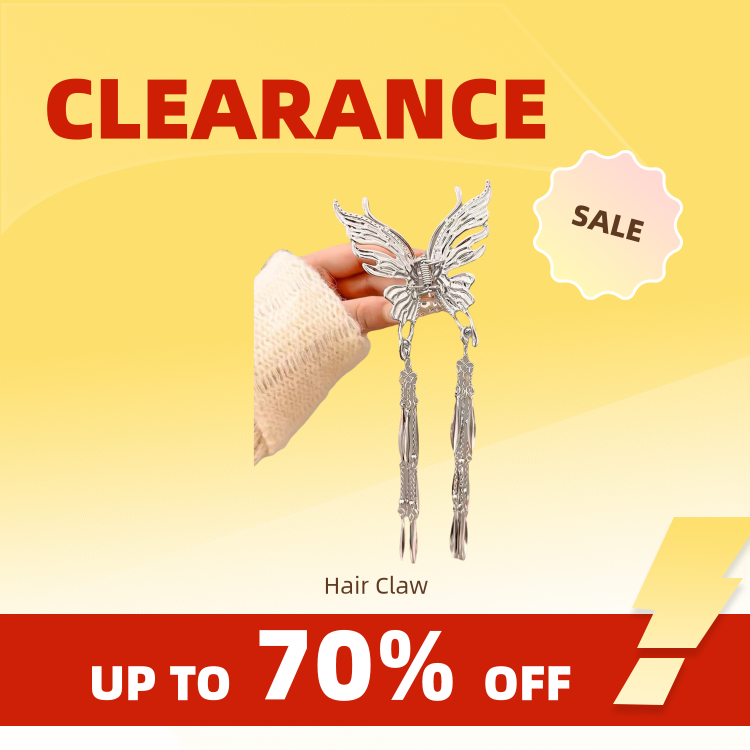 Clearance_1 Pcs ผีเสื้อคลิปผมเงินผม Barrettes กระพือพู่อุปกรณ์เสริมผม, ลื่นน่ารักผม Claw คลิปสําหรับ W