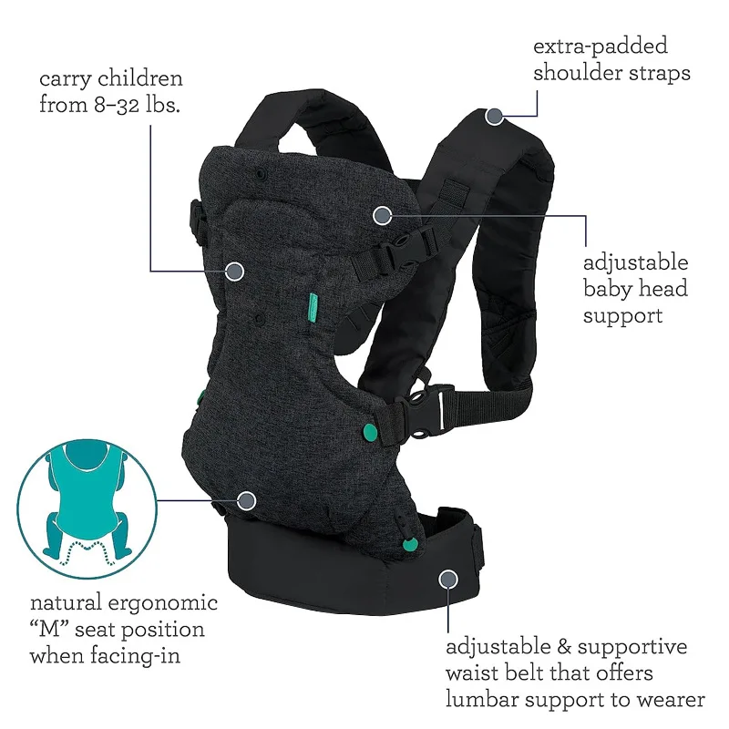 Porte-bébé multifonction 4 en 1, écharpe frontale pour bébé, sac kangourou lavable, tabouret lombaire, sangle de porte-bébé