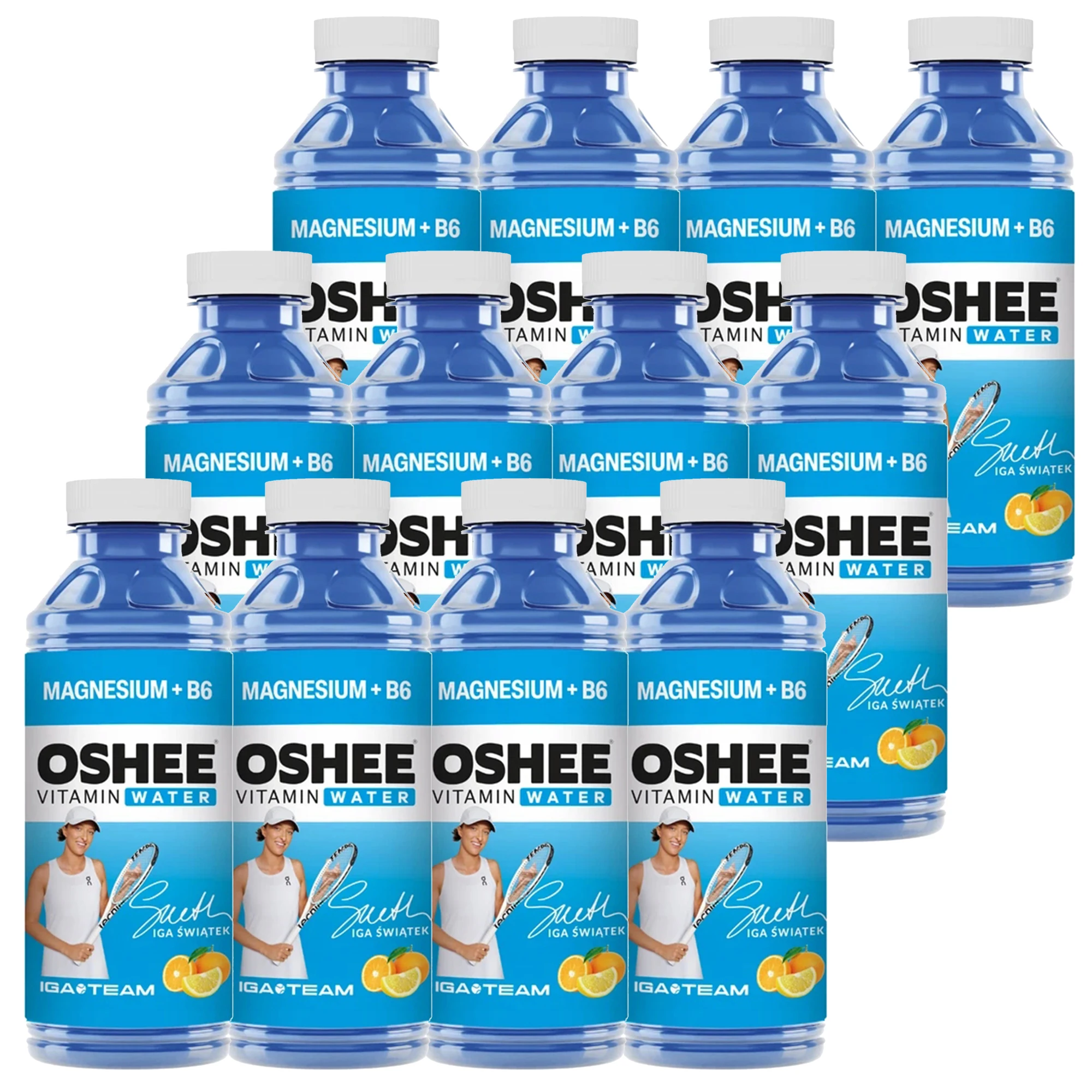 Oshee Vitamin Water Napój niegazowany o smaku cytryny-pomarańczy 555 ml x 12