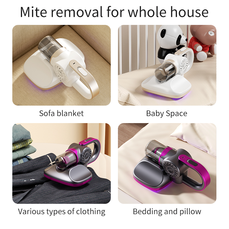 เครื่องดูดฝุ่นไร้สายอัจฉริยะอเนกประสงค์ 5-in-1 Mite Remover ชาร์จ USB ฆ่าเชื้อรถบ้านเครื่องดูดฝุ่นขนาดเล็ก