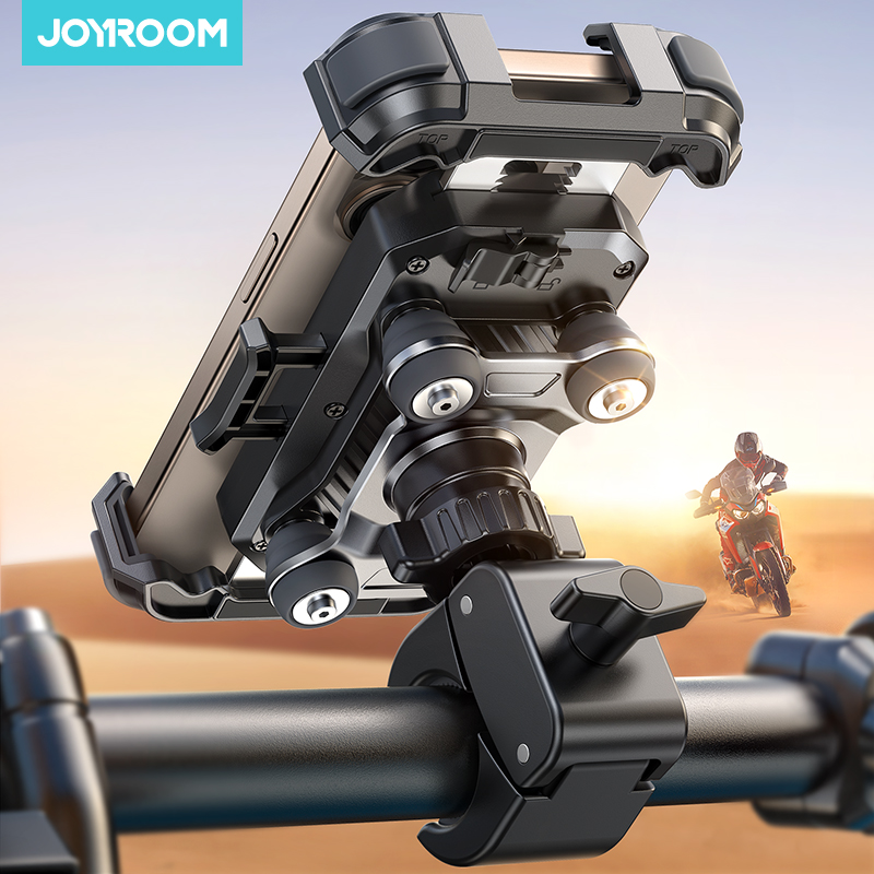 Держатель для телефона на мотоцикле Joyroom, антивибрационное крепление для телефона на руль велосипеда, управление одной рукой 360° °   Вид на телефон 4,7-7 дюймов