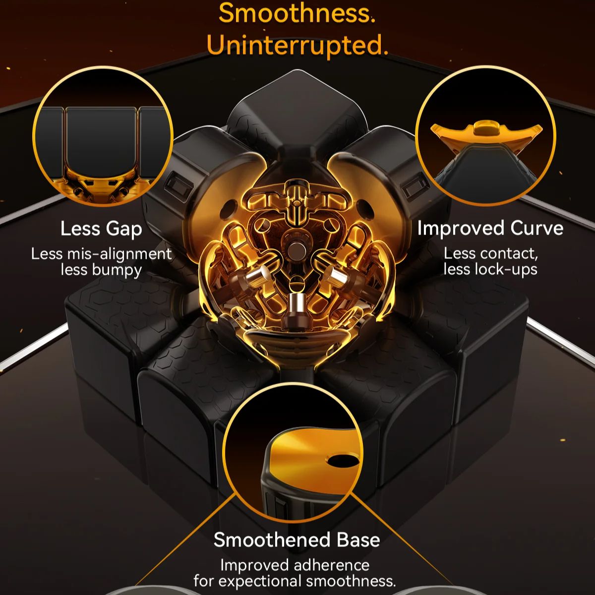 ガンマジックスピードキューブ,15磁気,UV,粘着性のないプロのパズル,子供向けギフト,新しい,2024, 15 m