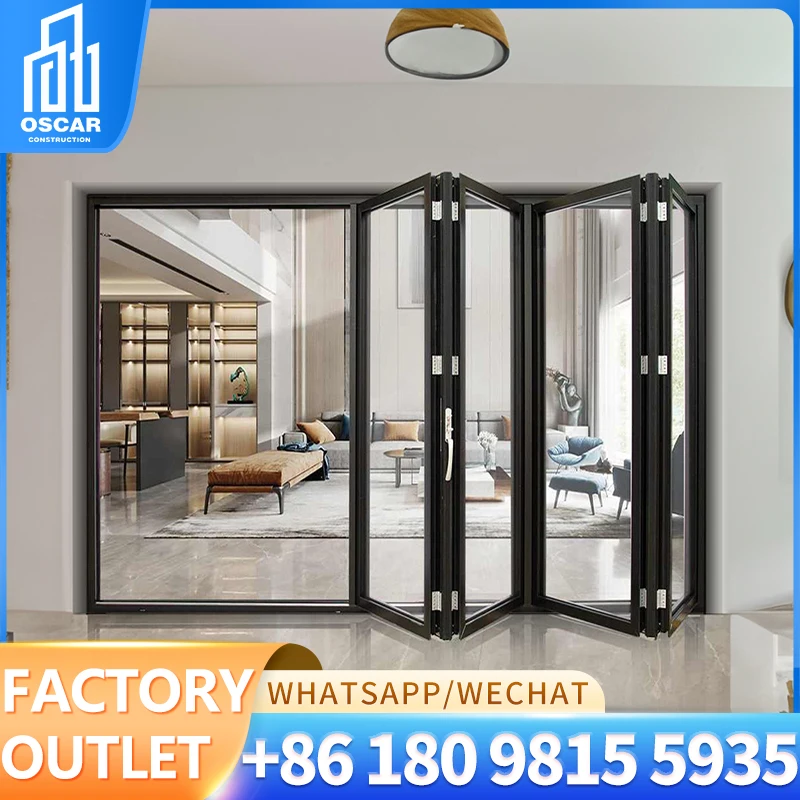 ROGENILAN Florida Miami-Dade Approved Hurricane Impact Thermal Break Double Large Glass Aluminum Sliding Doors