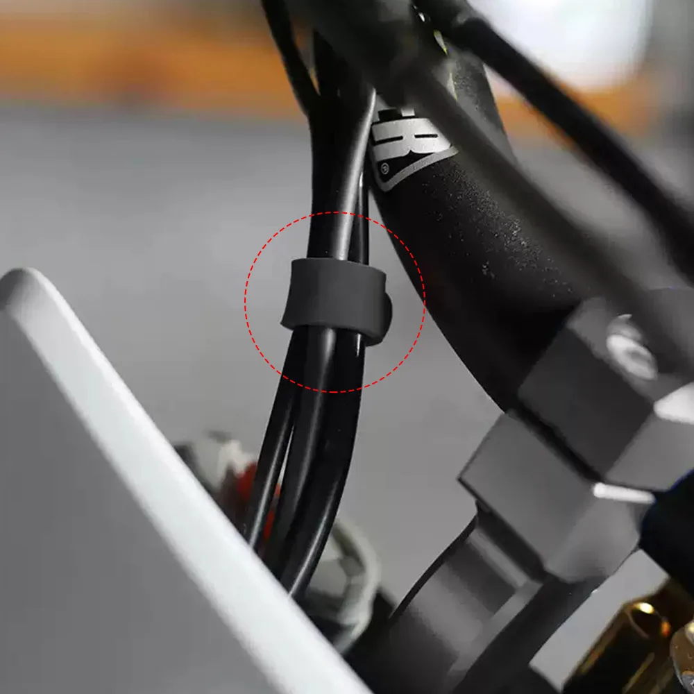 5Pcs Universal Motorcycle Black Rubber Bands for Frame Securing Cable Ties Wiring Harness Cables Accessories for Motorcycle