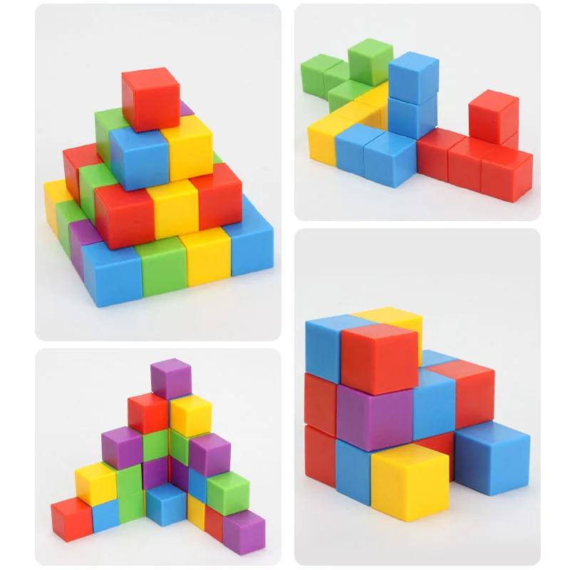 Montessori Magic Block ปริศนาของเล่น Spatial Logical Thinking เกมการฝึกอบรม Rainbow ซ้อนบล็อกคณิตศาสตร์ของเล่นเพื่อการศึกษาเด็ก
