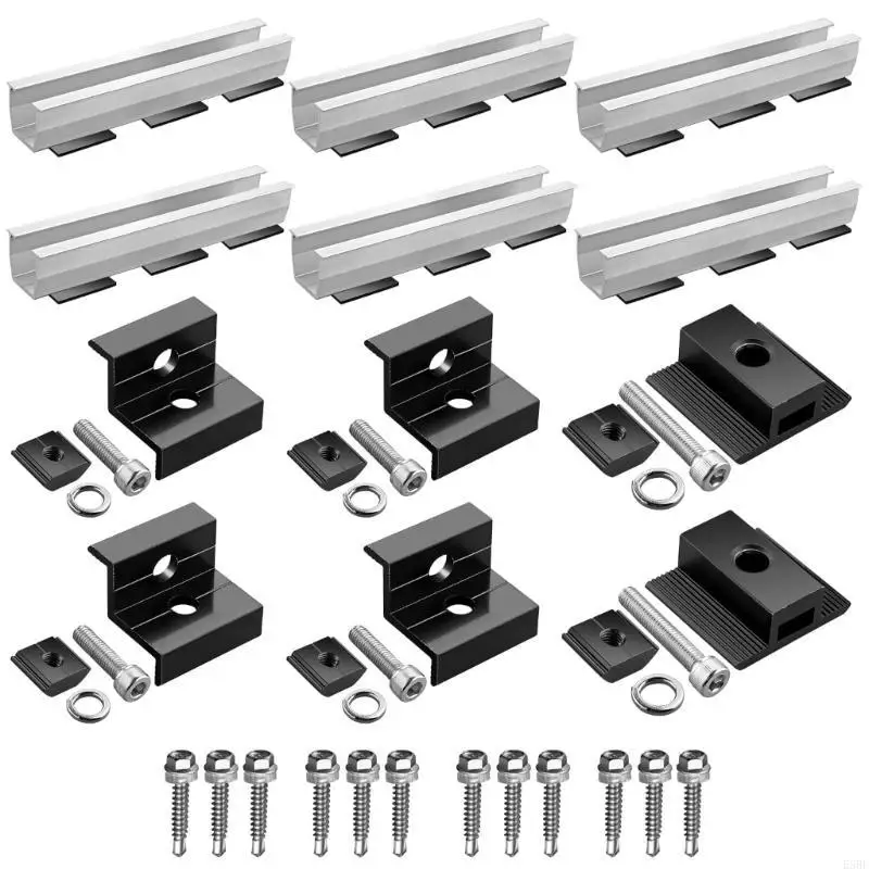 E5BE Solars Panel Pemasangan Set 6pcs Desain untuk Aplikasi Atap dan Kapal