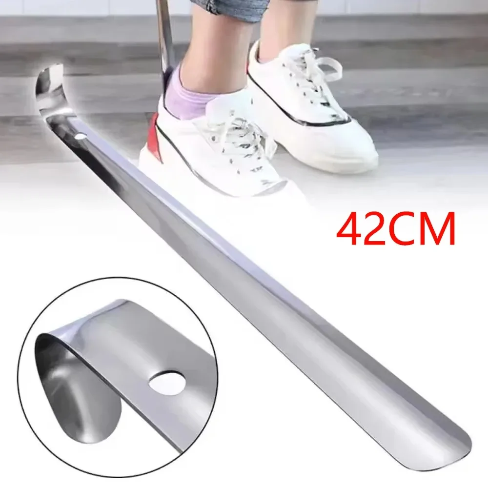 Portable Home Supply Stainless Steel Shoes Lifter Spoon Durable Tool Wearing Long Handle Pull Professional Shoehorn