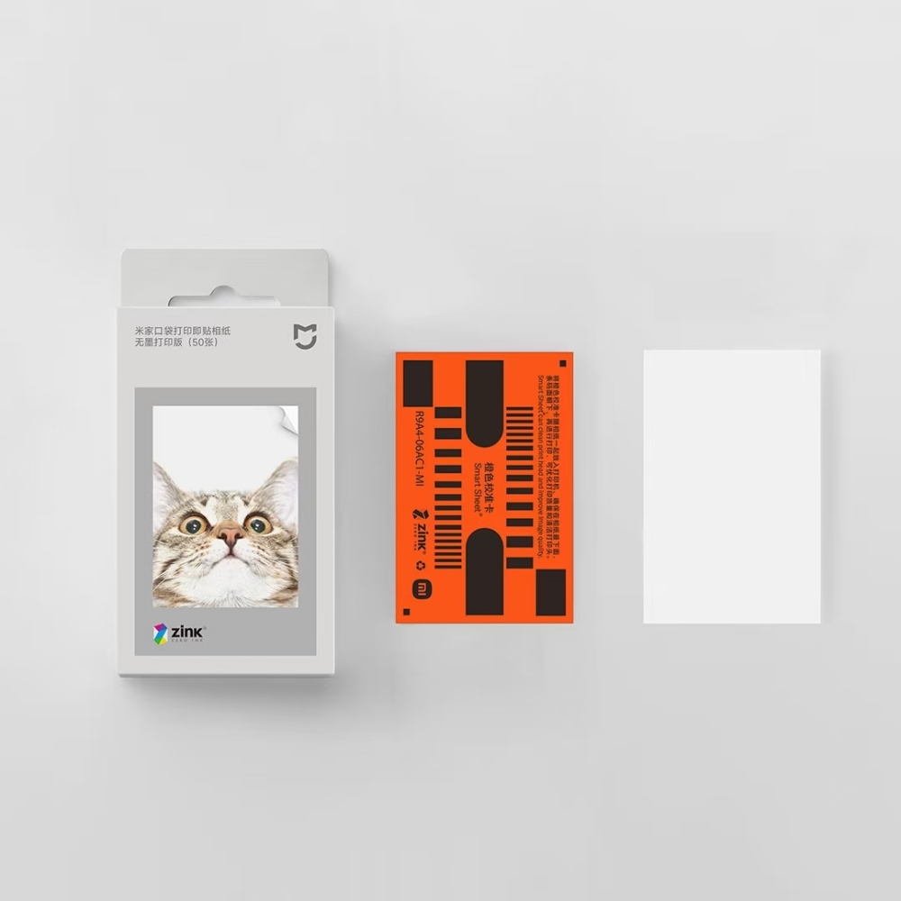 Original Xiaomi ZINK Taschendruckerpapier Selbstklebender Fotodruck 50 Blatt Xiaomi 3-Zoll Mini Pocket Fotodrucker
