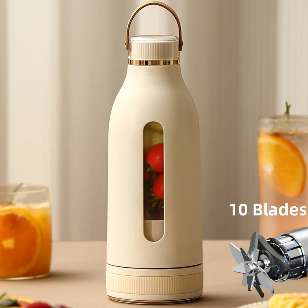 Exprimidor multifunción portátil de 400ML, mezclador recargable rápido por USB, molinillo de fruta fresca, licuadora eléctrica, batidos de taza