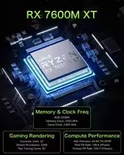 GMKtec AD-GP1 RX 7600M XT Graphics Card 8GB GDDR6 MINI PC USB 4.0 Pcle 4.0 WiFi6 4K HD Desktop Gaming Computer For Office