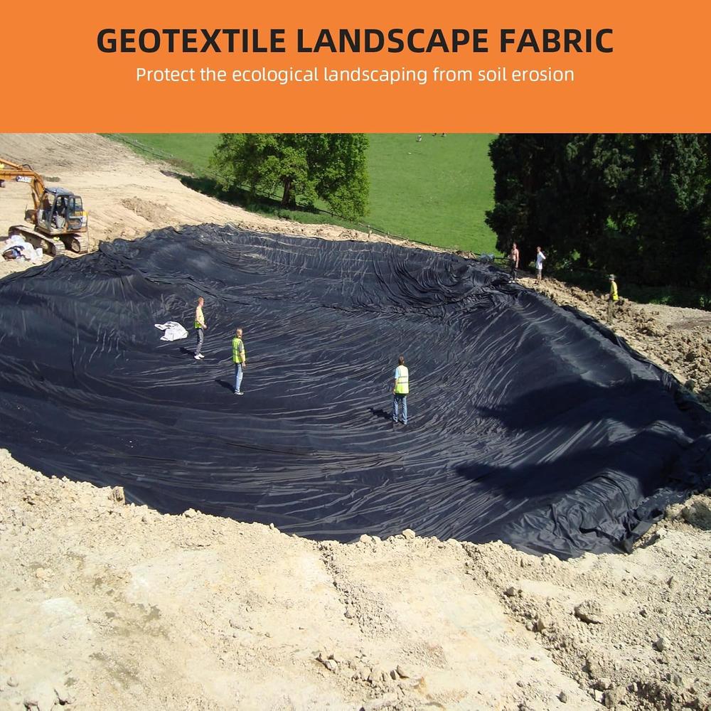 Landscape Geotextile Fabric 3ft x 300ft PP Drainage 6oz Driveway Road Tensile Strength 350N Load Capacity 440N Soil-Friendly