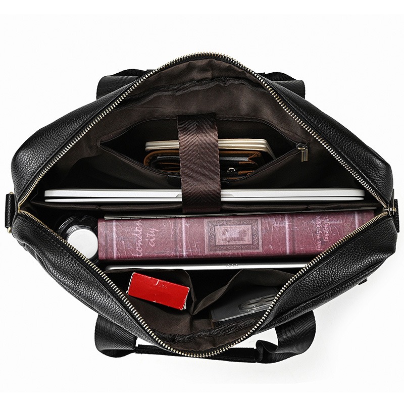Sac à Main A4 en Cuir group pour Homme, Marron, Noir, Café, pour Ordinateur Portable, Bombes, en Peau de Vache, Portefeuille, M3316, Nouvelle Collection