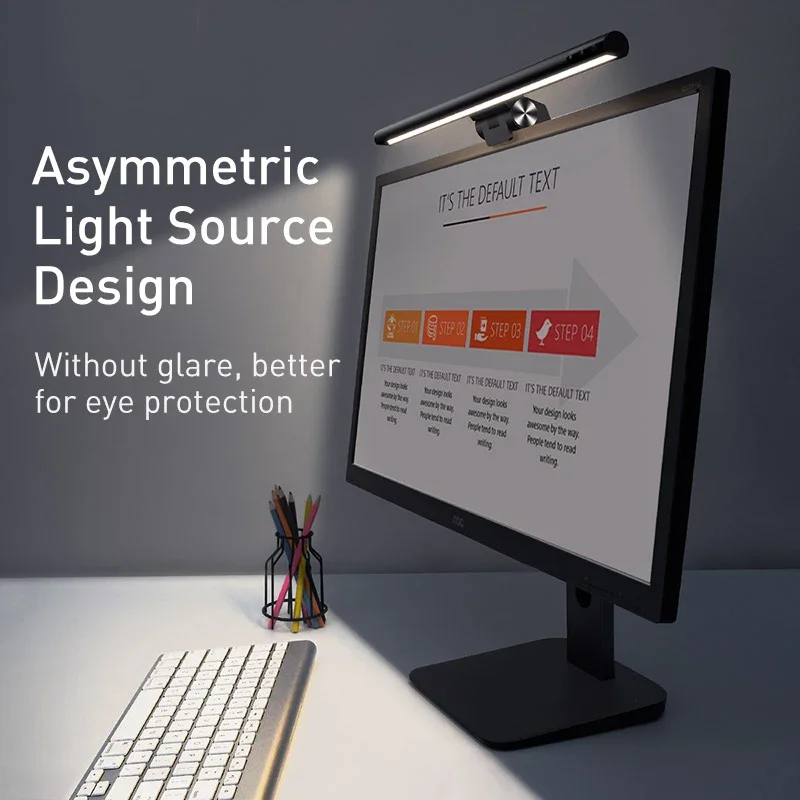 Baseus Lampada da scrivania a LED Luce per schermo PC Computer portatile Lampada da tavolo a sospensione a LED Lampada da tavolo per monitor LCD Lampada da lettura per studio Luce USB