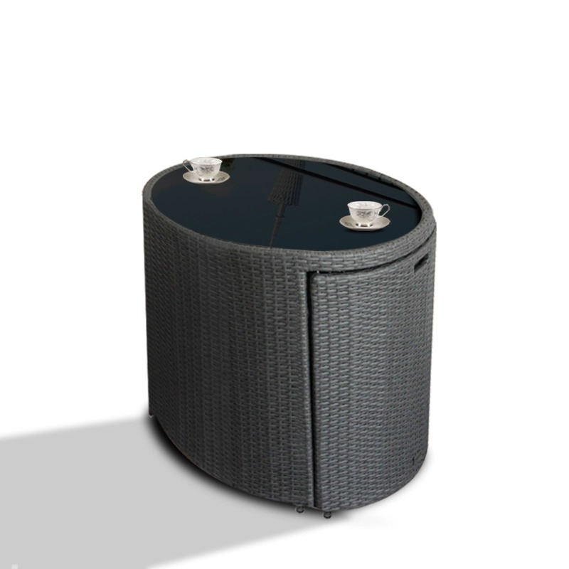 Juego de mesa de centro de ratán para jardín, muebles únicos para exteriores, cafetería