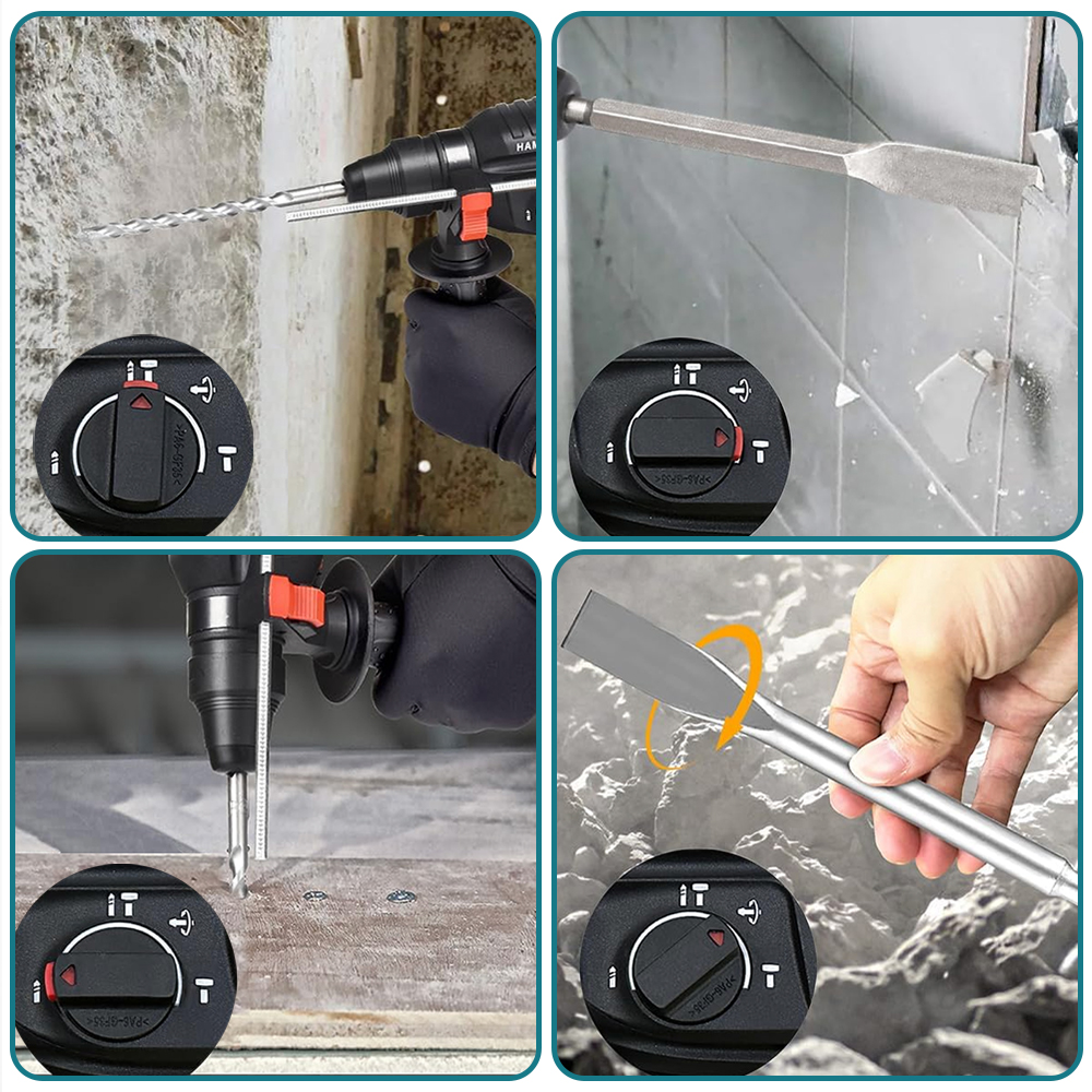 Электродрель, многофункциональная беспроводная дрель-перфоратор, электроинструменты для батареи Makita 18 в (без батареи)