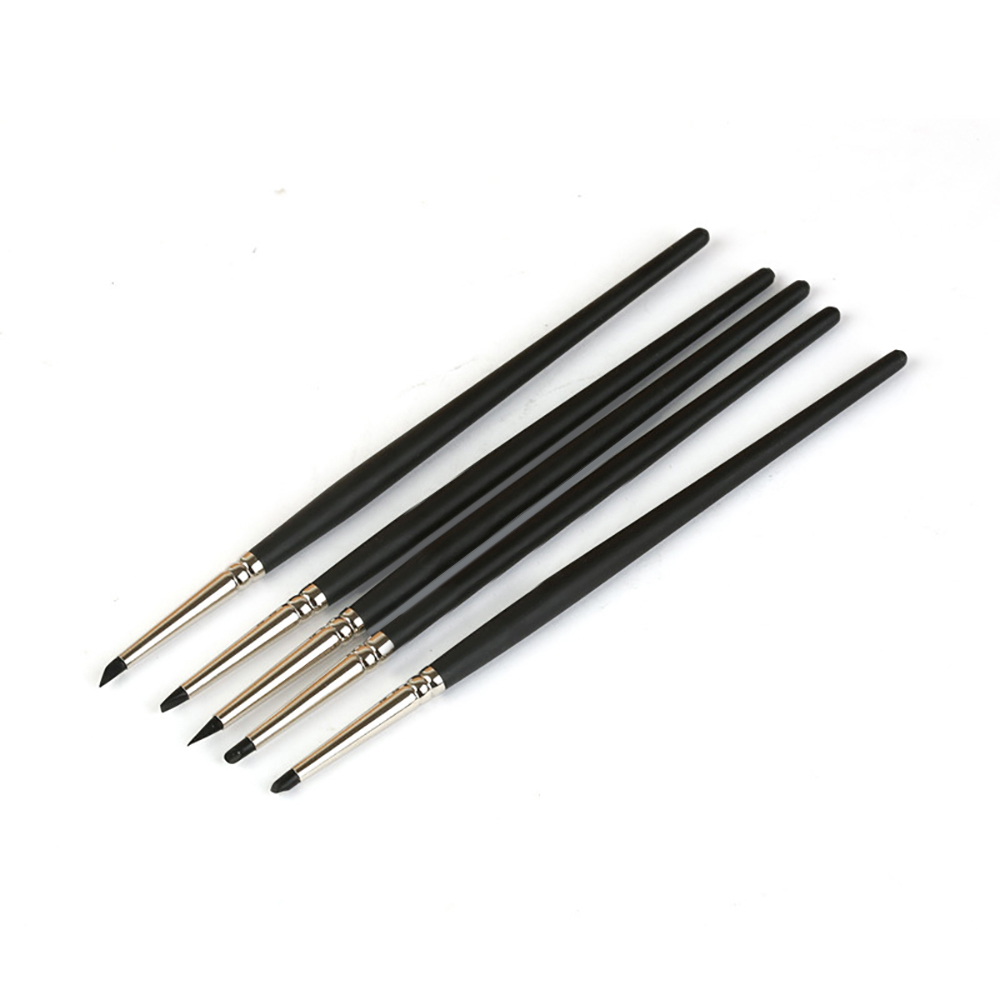 5 шт., Силиконовые кисти для дизайна ногтей