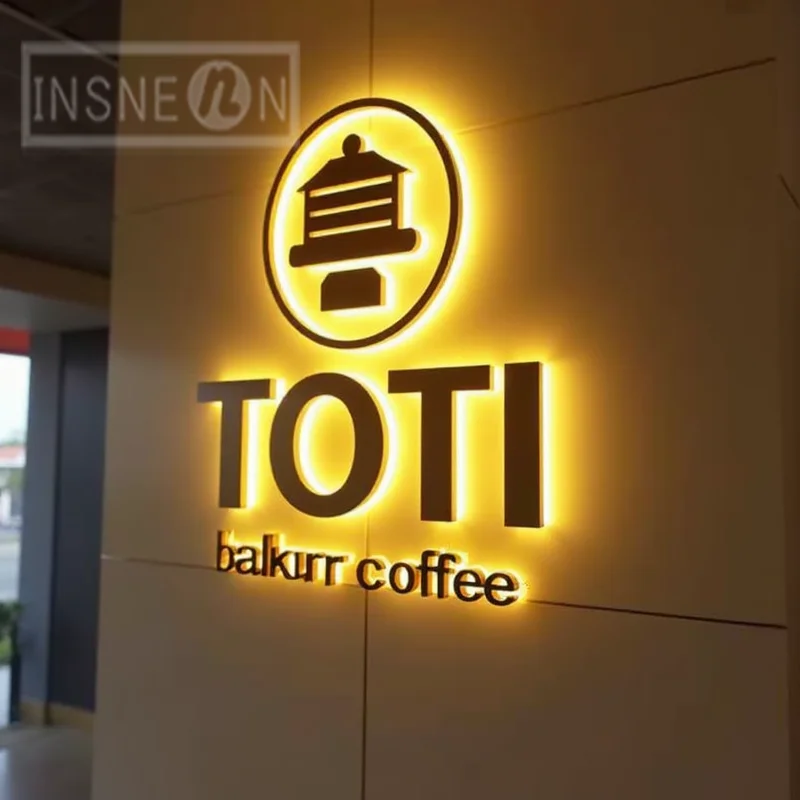 Custom 3D Metal LED Light Up Sign For Outdoor Business Storefront Waterproof Illuminated Advertising Signage