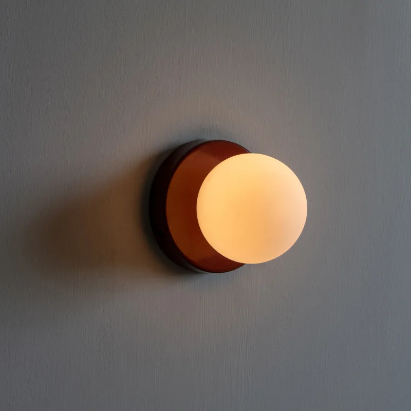 Lámpara de pared de cristal LED nórdica, candelabro Orb minimalista con Base G9 para dormitorio, estudio, pasillo, escalera, entrada, accesorios de iluminación