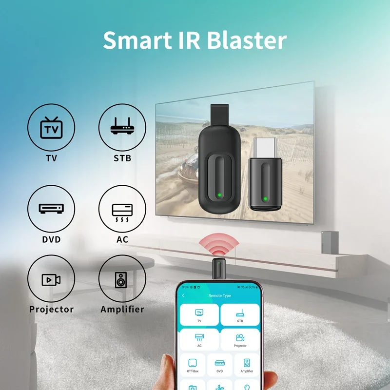 Xiaomi 5 Generation 3-in-1Smart IR Blaster  Smart Universal Remote Control Mobile Phone Infrared Transmitter For Android IOS