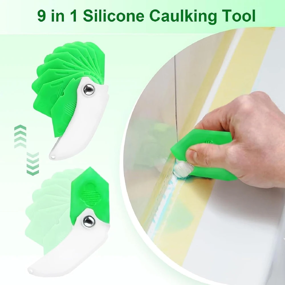 9-in-1 Silicone Caulking Tool Professional Sealant Spreading Joint Sealant Spreader Spatula for Tile Window Grout Edge Removal