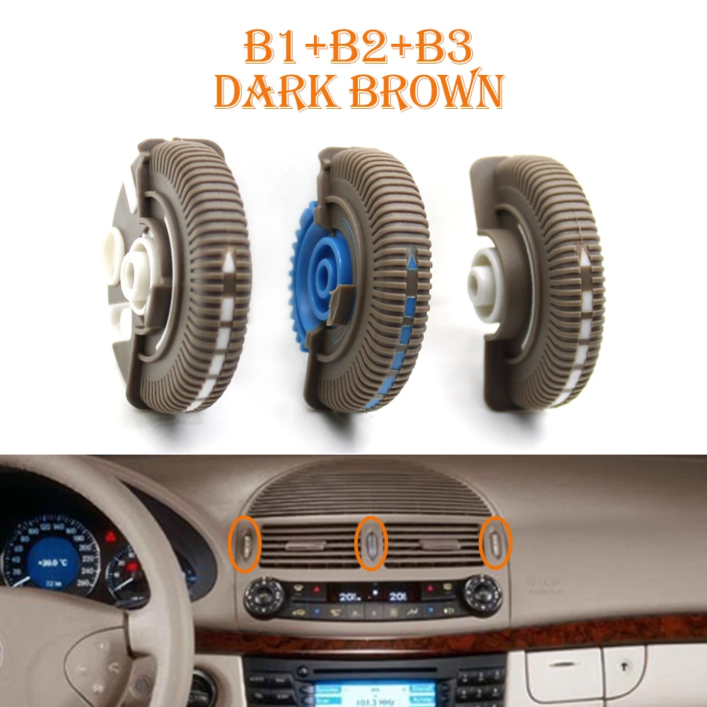 Front Left Right Air Conditioner Ac Vent Base Roller Knob For Mercedes Benz E Class W211 2003-2008 E230 E260 E280 2118300054