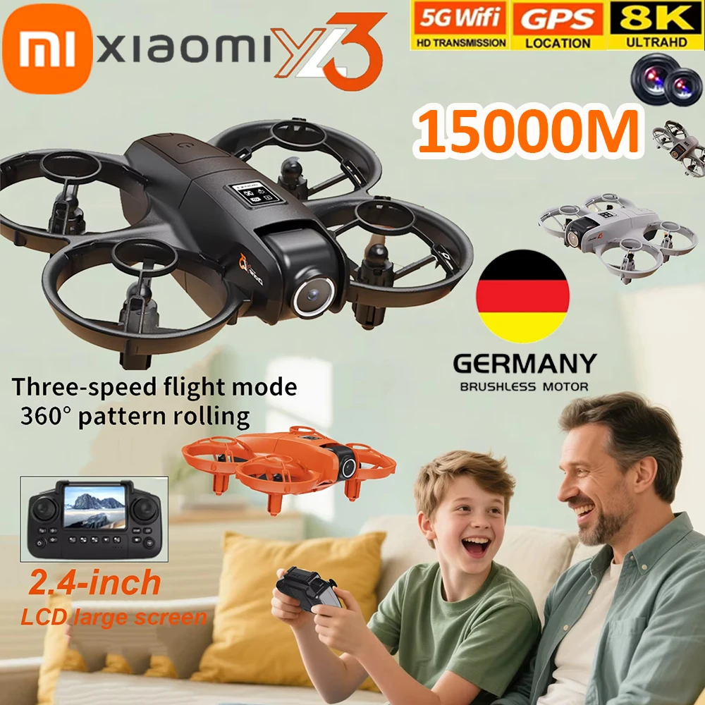 Новый Дрон Xiaomi, бесщеточный двигатель, 8K HD камера, антенна, профессиональный экран 2,4 дюйма, 5G, WIFI, GPS, антенна для предотвращения квадрокоптера, мини